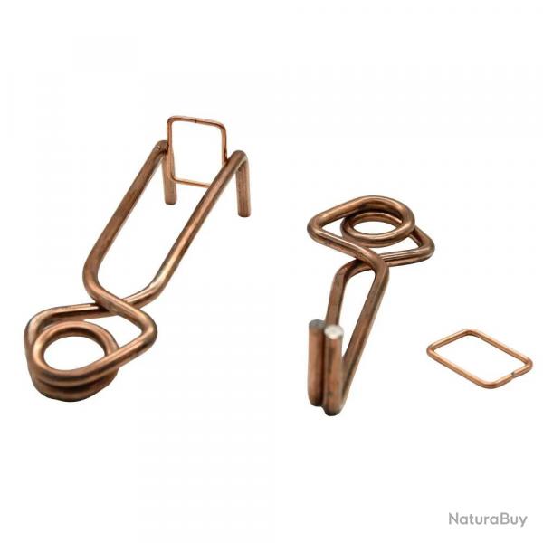 Lot de 2 piges  taupe Putange traditionnel acier cuivr