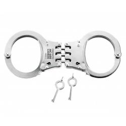 Menottes acier haute qualité charnière intégrée pro + 2 clés