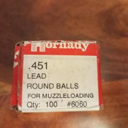 60 balles rondes Hornady calibre 451