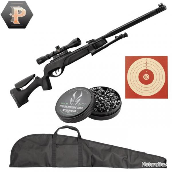 Carabine Gamo HPA IGT 19.9 joules 4.5 mm + lunette 3-9 x 40 WR + bipied + plombs + fourreau