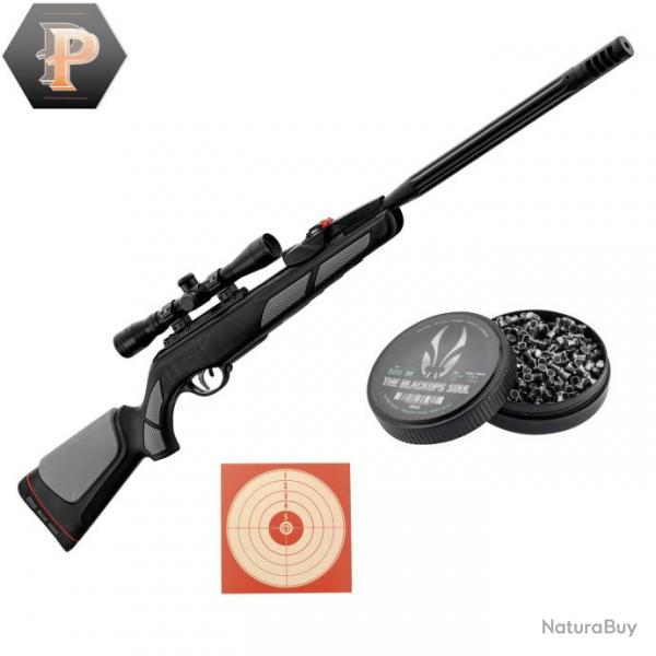 Carabine  air comprim Gamo Viper PRO 10X - 4x32wr cal 4.5mm - 19.9J + plombs + cibles