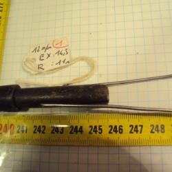 Férule  ou (Embout bouchon) canne fusils  12 mm. Conforme modèle d'origine.                      (1)