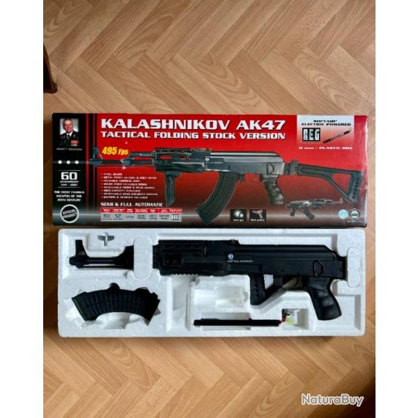 ak47 airsoft aeg tactical folding stock version