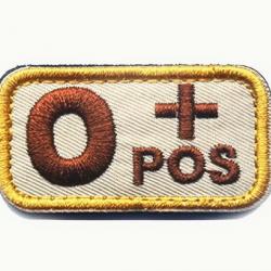 Patch Groupe sanguin O+ Jaune velcro - Livraison gratuite