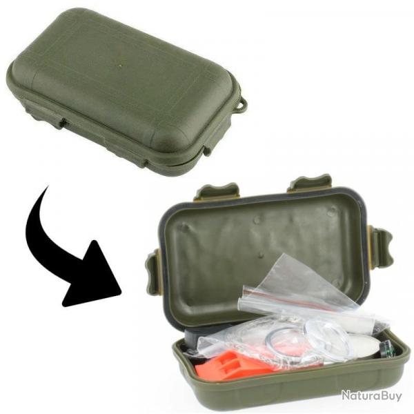 Kit de survie Fosco Combat Survival Kit Waterproof vert arme