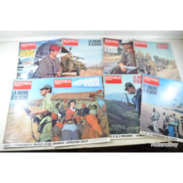 Lot historia magazine, LA GUERRE D'ALGERIE - 8 magazines / revues. Histoire collection