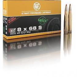 2 BOITE DE MUNITIONS RWS EN CALIBRE 8X68 S  HIT 10.4 GR