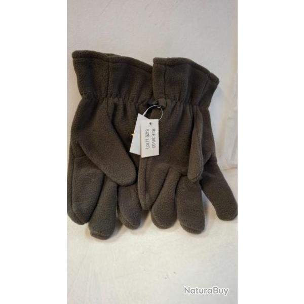 Gants Polaire kaki taille 10