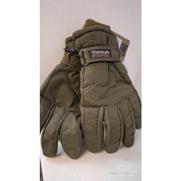 Gants thinsulate kaki taille M