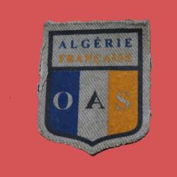 insigne toile O.A.S. "ALGERIE FRANCIASE"