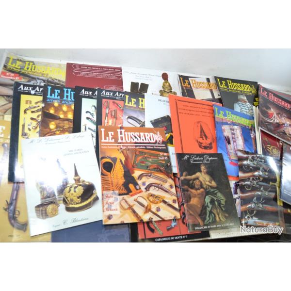 Lot catalogues de vente, Le Hussard, Balga, hotel des ventes Reims, Aux Armes d'Antan, poudre noire