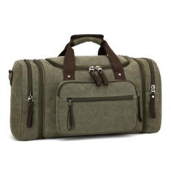 Sac de Voyage Grande Capacité Sac de Sport 40l avec Bandoulière Multiples Poches Vert