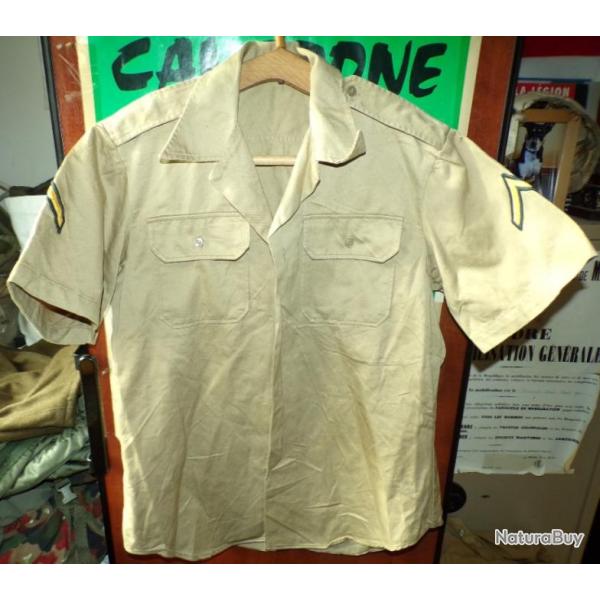 ARMEE AMERICAINE U.S : CHEMISE MILITAIRE DE L'ARMEE AMERICAINE DE 1969 ,Taille MEDIUM OU 39-40 OU M