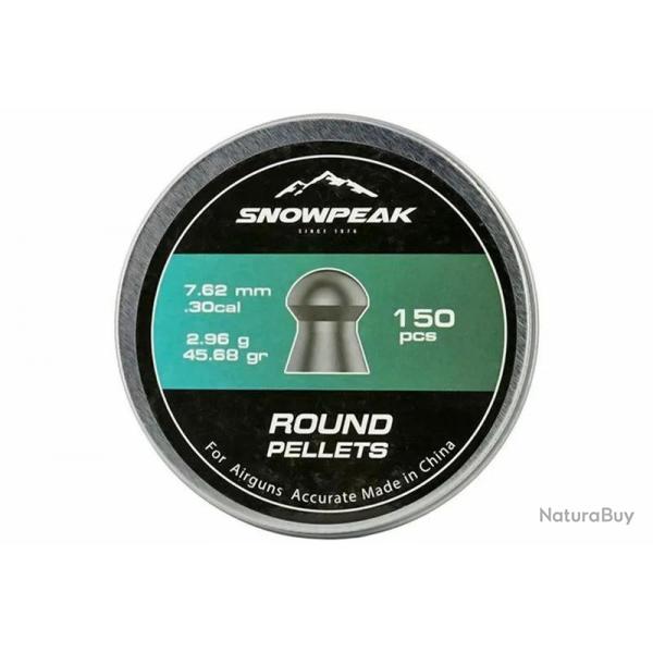 150 Plombs Calibre 7.62 mm Snowpeak