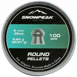 100 Plombs dômés Calibre 9 mm Snowpeak