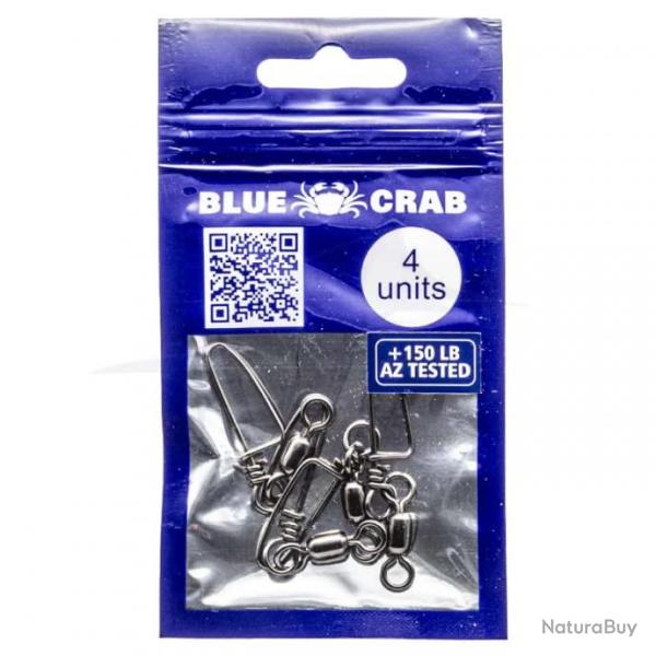 Emerillons Blue Crab avec Agrafe 150lb