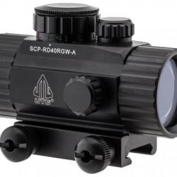 Dot Sight UTG Quick Aim 4 Point rouge et vert avec flip-up