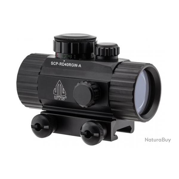 Dot Sight UTG Quick Aim 4 Point rouge et vert avec flip-up