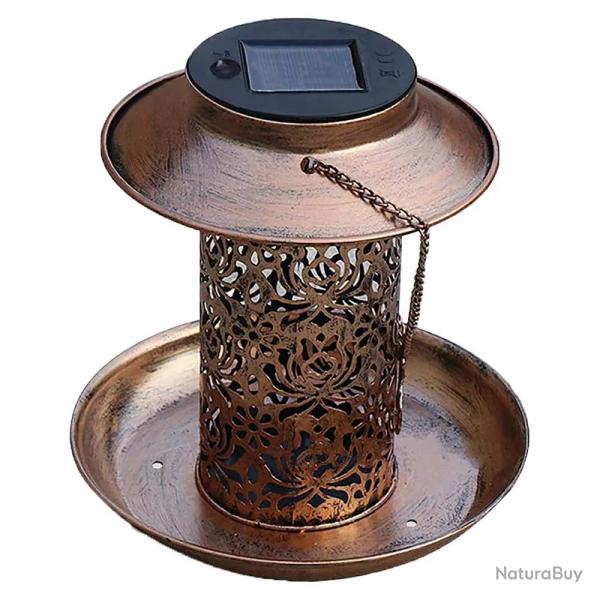 Lanterne solaire et mangeoire  19 x 20 cm