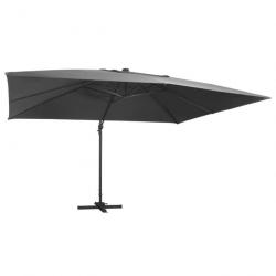 Parasol déporté et lumières led aluminium 400 x 300 cm anthracite 02_0008546