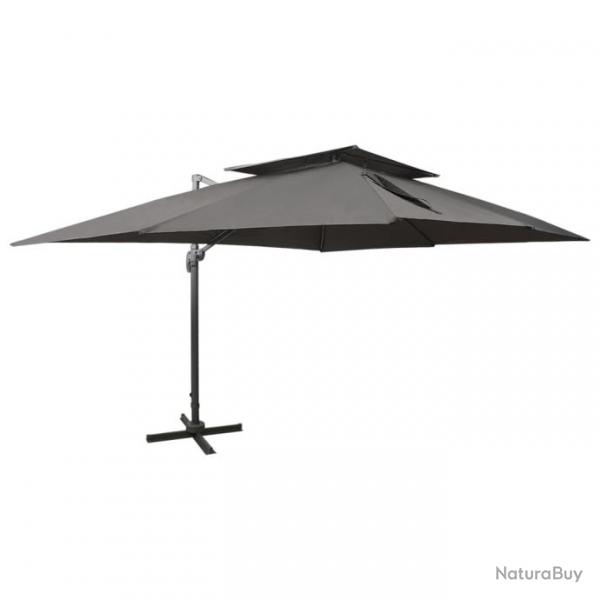 Parasol dport  double toit anthracite 400 x 300 cm 02_0008565