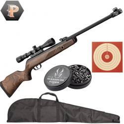 Carabine GAMO Hunter 440 AS + lunette 3-9 x 40 WR + plombs + cibles + fourreau