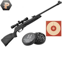 Carabine GAMO Black Bear + 4x32 WR. Cal 4,5 mm + plombs + cibles