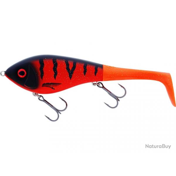 Leurre Hybride Westin Swim Tail Hybrid Suspending 12cm 12cm Fire 62g