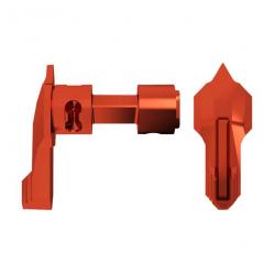 LEVIER/SELECTEUR DE SURETE/SECURITE DE TIR 45°/ 90° AMBIDEXTRE AR9/AR10/15 MIMTAC F35 Orange