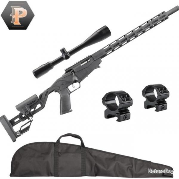 Pack Sniper !Carabine Ruger prcision RimFire cal.22LR + Lunette 6-24x42 + Collier Hawke + Fourreau