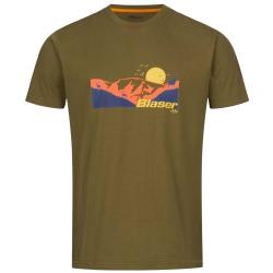 TEE SHIRT BLASER ALLGAU MOUNTAIN OLIVE