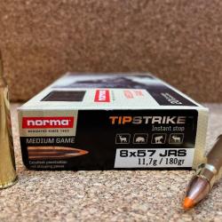 2 Boite de munitions Norma TIPSTRIKE 8x57 JRS 11,7g