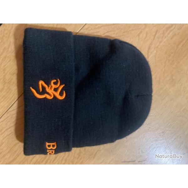 Bonnet de chasse browning logo orange