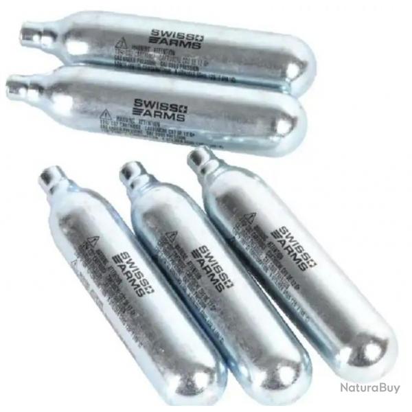 Lot de 5 Cartouches CO2 12gr Swiss Arms