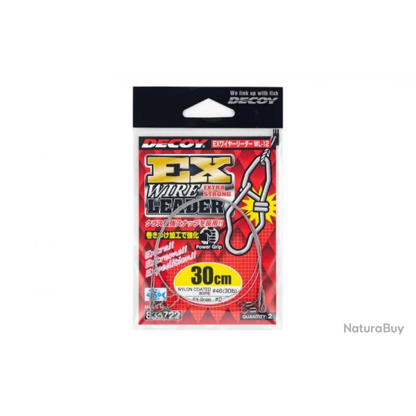 WL-12 EX WIRE LEADER - 20cm - W : 20 LB - Ex : 60 LB (3/pack)