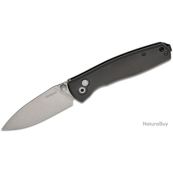 Couteau Kershaw Kindred Lame Acier D2 Manche Aluminium Noir Button Lock KVT Clip KS2053