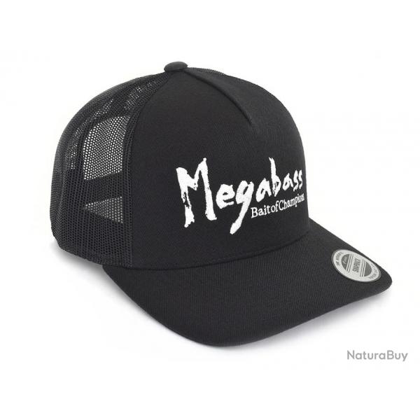 MEGABASS BRUSH TRUCKER CAP - BLACK/WHITE