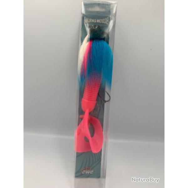 Leurre MIURAS MOUSE BIG COLORIE BLUE PINK WHITE SHALLOW 23CM 95g