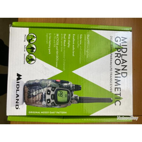 talkie walkie Midland g7 pro avec chargeur / trs peu utilis . Etat neuf .