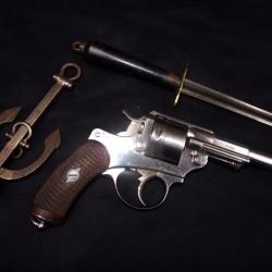 Revolver  1873 Marine 1e type  daté 1883 en  12 mm