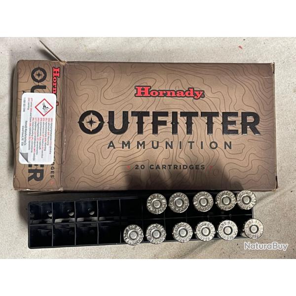 Bote entame, 11 cartouches Hornady Outfitter CX cal.338 Winchester Magnum, sans plomb.