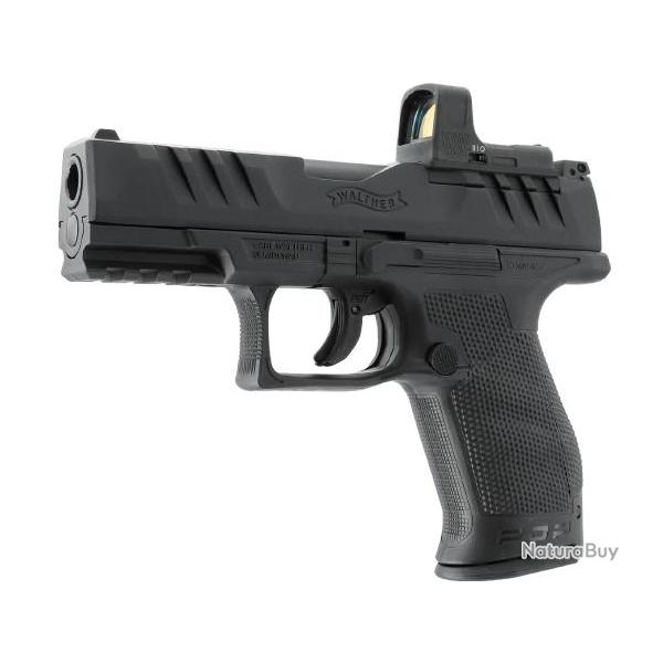 PISTOLET WALTHER PDP COMPACT 4'' COMBO RDS 8 BBS 6MM CO2 BLOWBACK