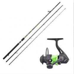 ENSEMBLE CANNE SAFARI TROUT LAKE 3M60 GARBOLINO + MOULINET SAFARI TROUT SPIN 101 FD