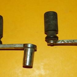 TELEPHONE EN BOIS : OUTILS LOT DE 2 MANIVELLES PIECES DETACHEES DE TELEPHONE EN BOIS MODELE 1910 , P