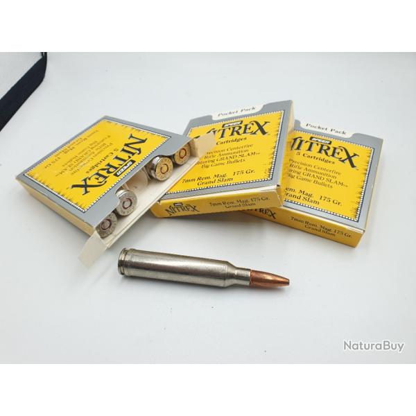 OCCASION - 5 MUNITIONS SPEER NITREX BY BLOUNT USA CAL.7MM REM MAG - 175GR