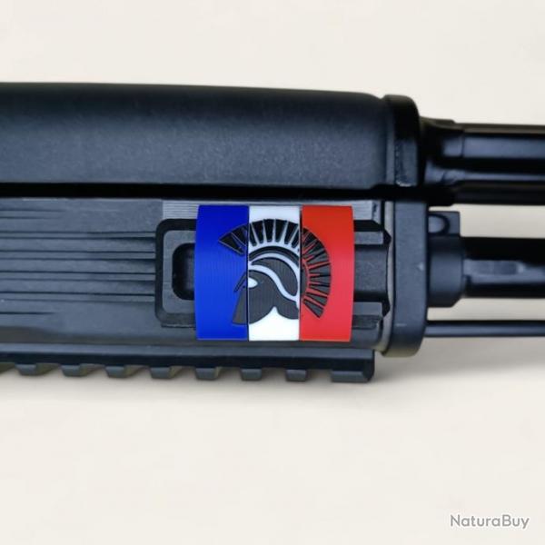 Clips Couvre-Rail Picatinny Molon Labe FRANCE Bleu Blanc Rouge Noir