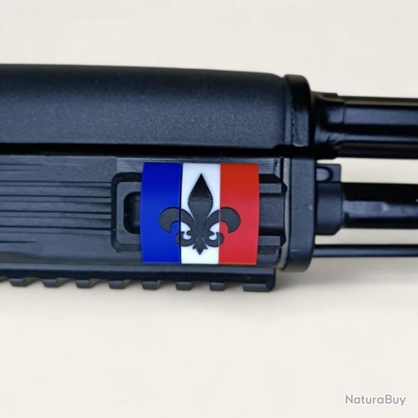 Clips Couvre-Rail Picatinny fleur de lys FRANCE Bleu Blanc Rouge Noir