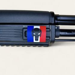 Clips Couvre-Rail Picatinny style Punisher FRANCE Bleu Blanc Rouge Noir