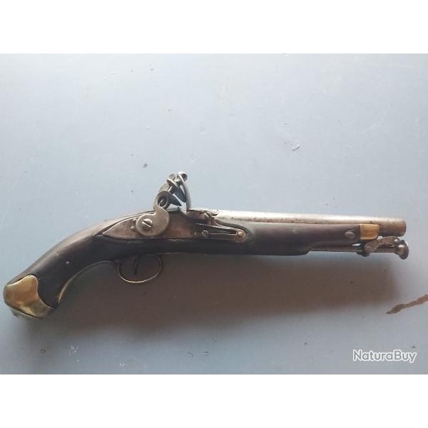 pistolet  silex de marine anglais