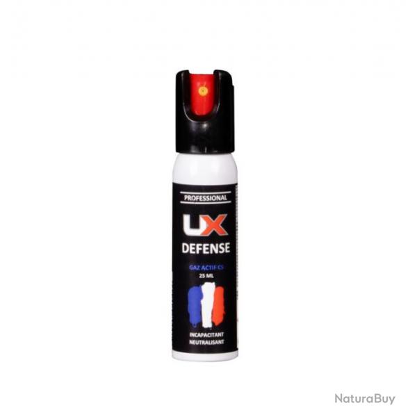 Bombe de dfense UX gaz cs 1/4 de tour 25ml par 1